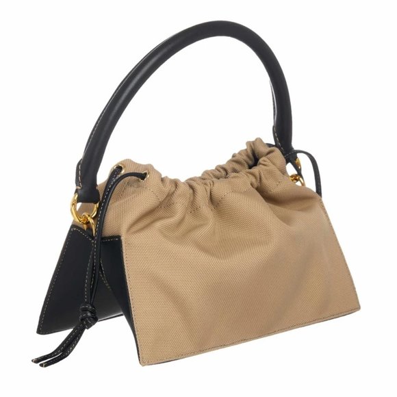 SOLD Yuzefi Larger Bom Black Khaki Leather Canvas NWT - Picture 8 of 8